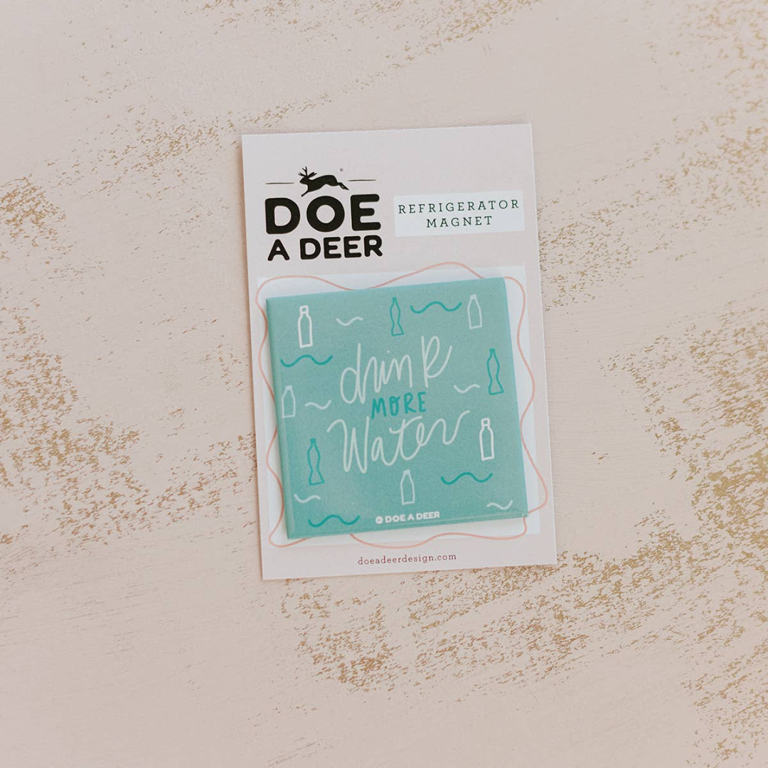 Drink More Water Refrigerator Magnet