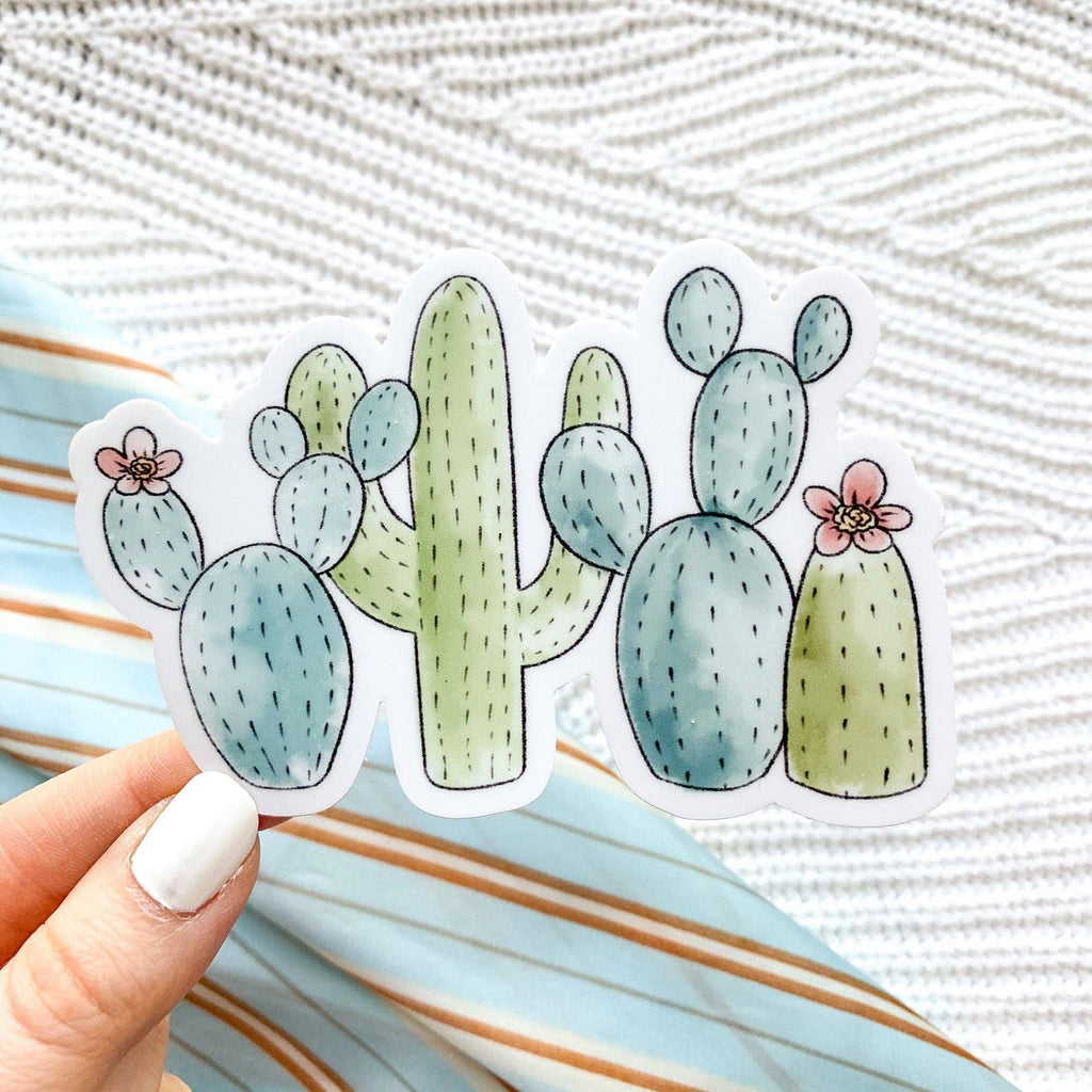 Cactus Club Watercolor Sticker