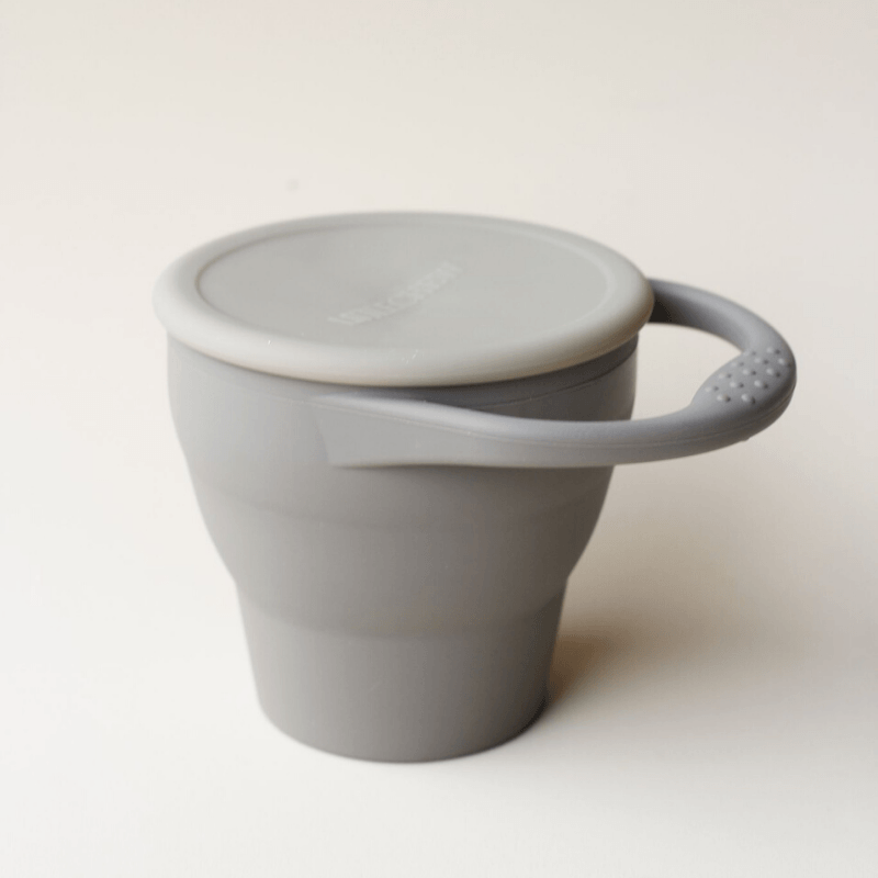Foldable Silicone Snack Cup, Pebble